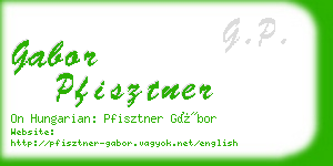 gabor pfisztner business card